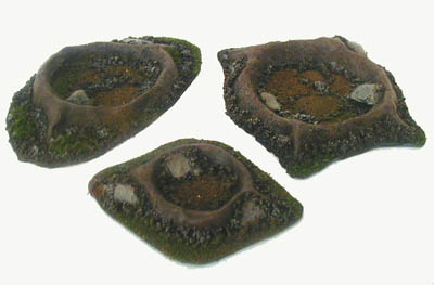 28MM WWII Battlefield Terrain Craters