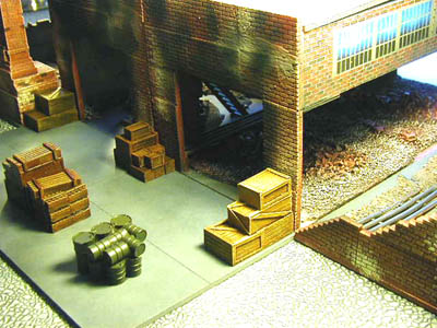 Ruined 2 story building WWII miniature gaming terrain