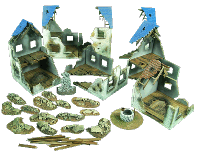 RUINED EURO VILLAGE SET