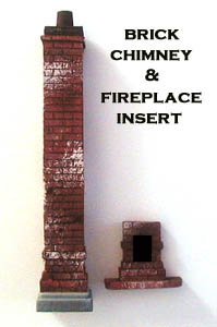 28mm WWII Building Brick chimney with Fireplace