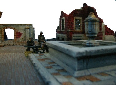 Fountain WWII miniature wargaming buildings terrai