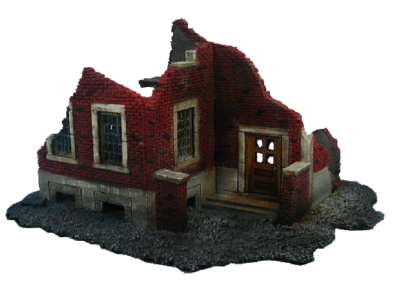 Ruined Building WWII Gaming Terrain